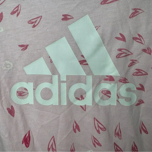 ADIDAS Baby Girl Pink S/Sleeve Romper W/White Flowers (12M) - Picture 3 of 5